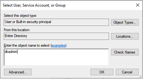Screenshot Adding Domain User