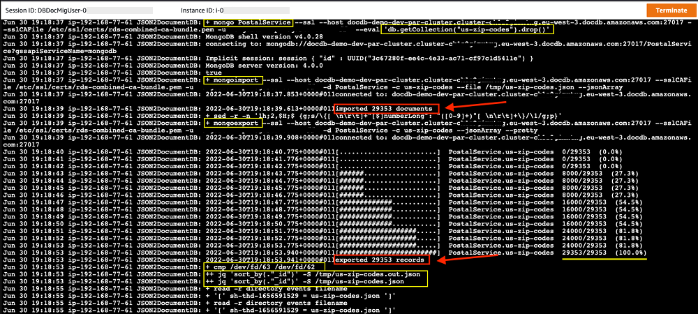 Watch the logs on the Linux EC2 worker instance