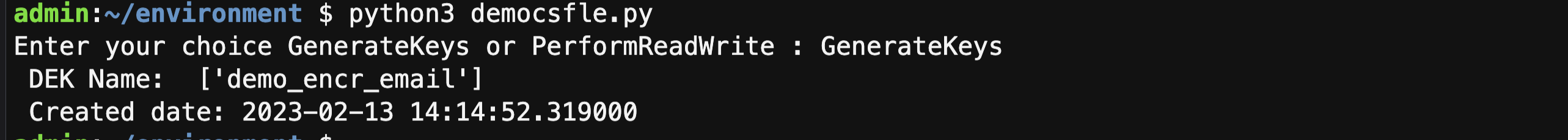 code to Generate the DEK 