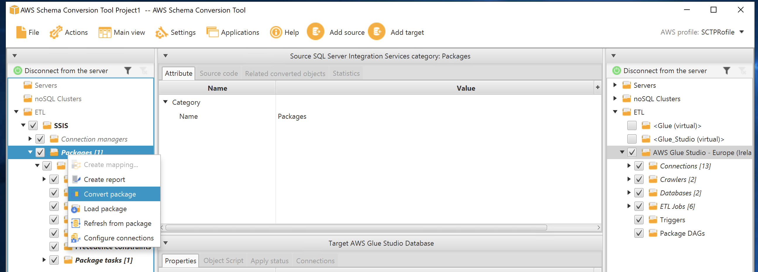 AWS SCT Convert Package