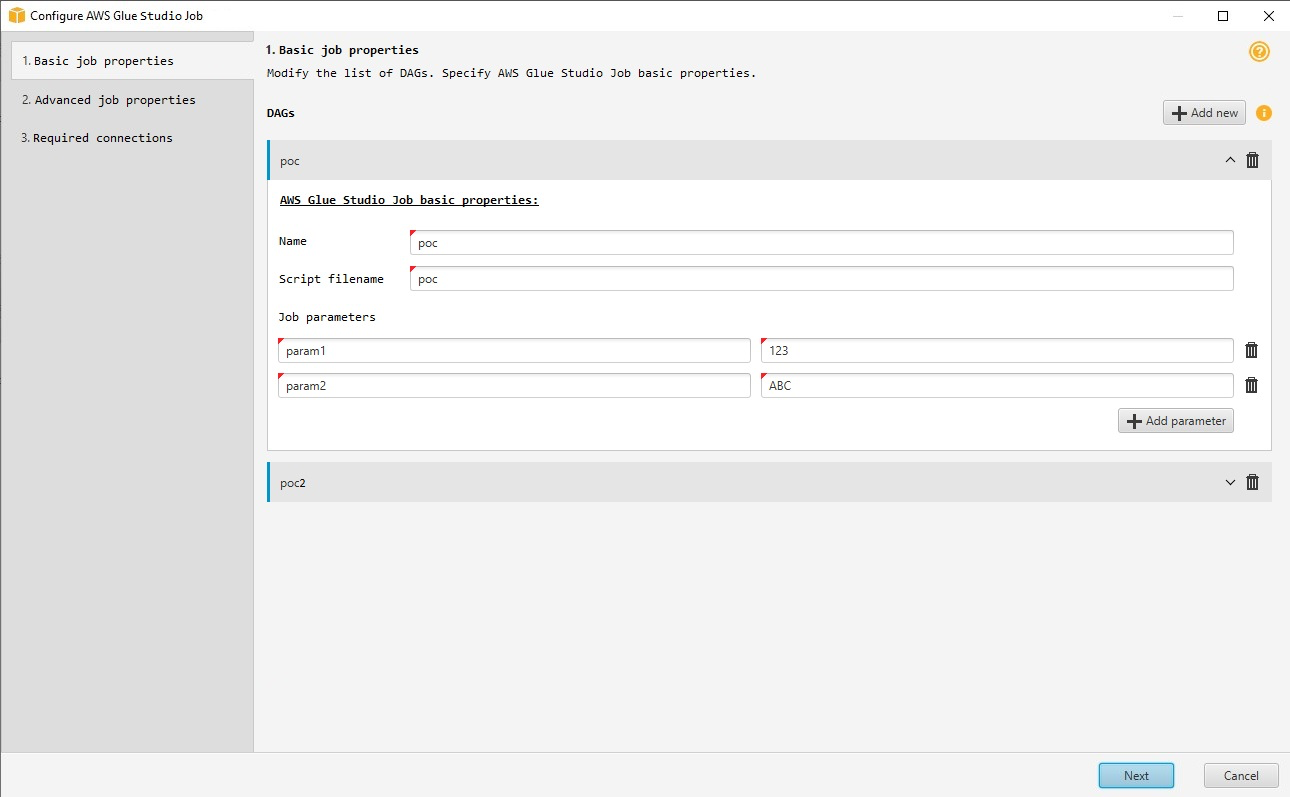 AWS SCT Basic job properties