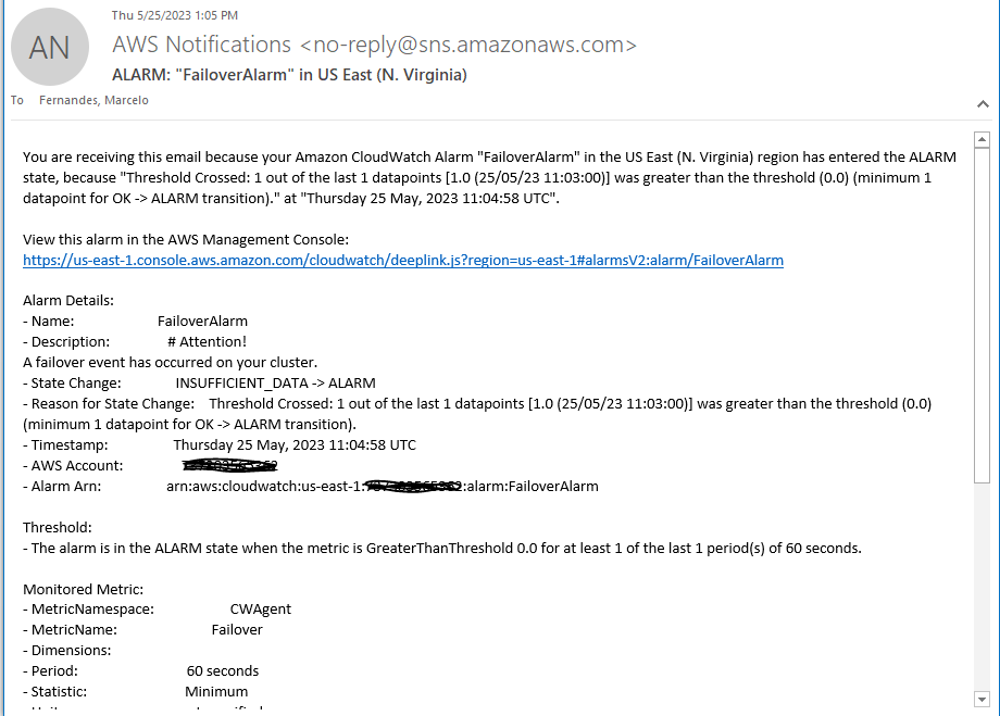 Notification email after a failover on WSFC role