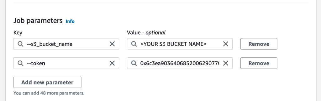 Glue Job Details > Advanced