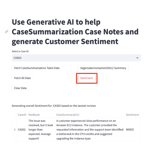 Sample Realtime Comprehend Query