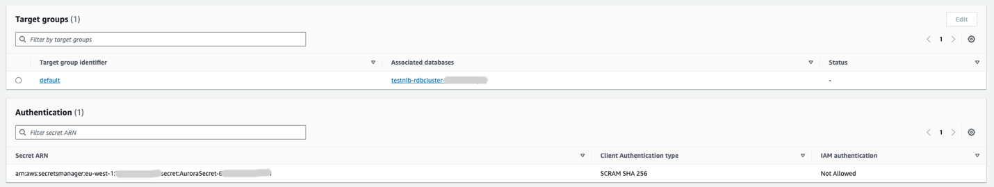 RDS Proxy target group
