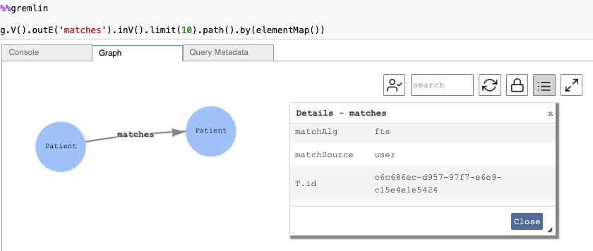 Show materialized match