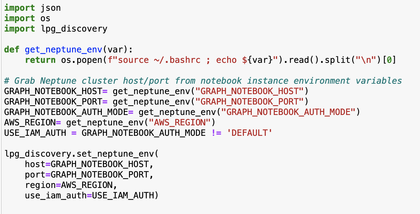 set connection to Neptune