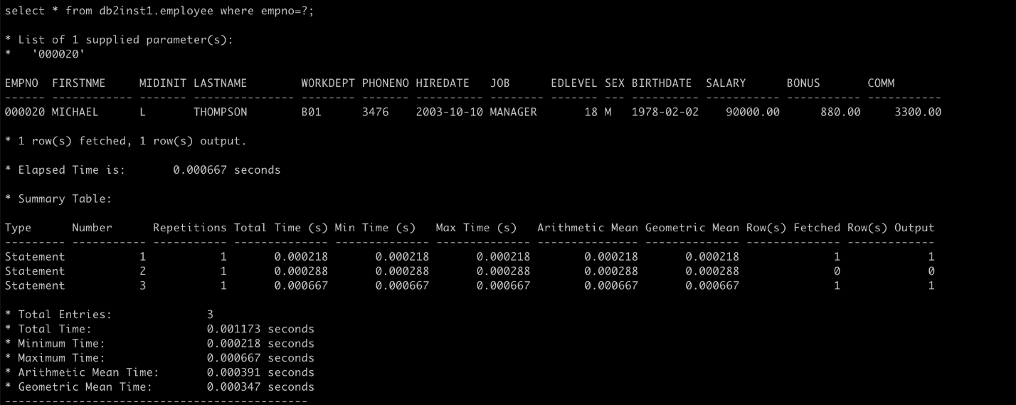 Image of the file sql-statement.out that contains the output and runtime for each SQL statement.