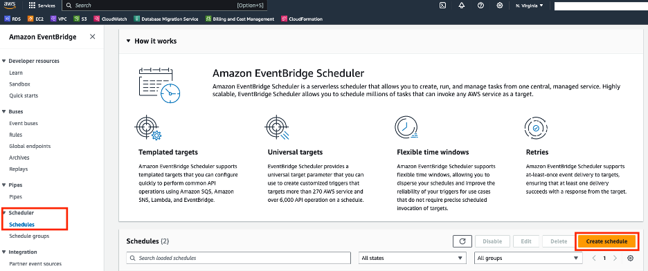 Scheduling Lambda execution