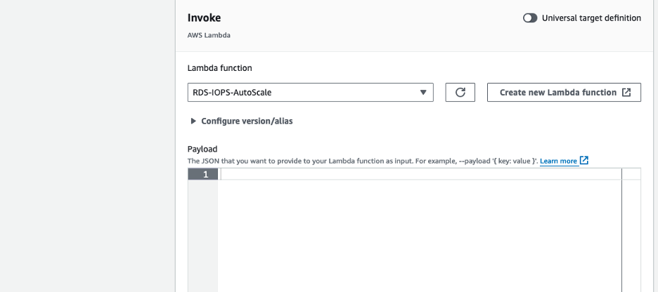 Configure EventBridge Scheduler to invoke Lambda