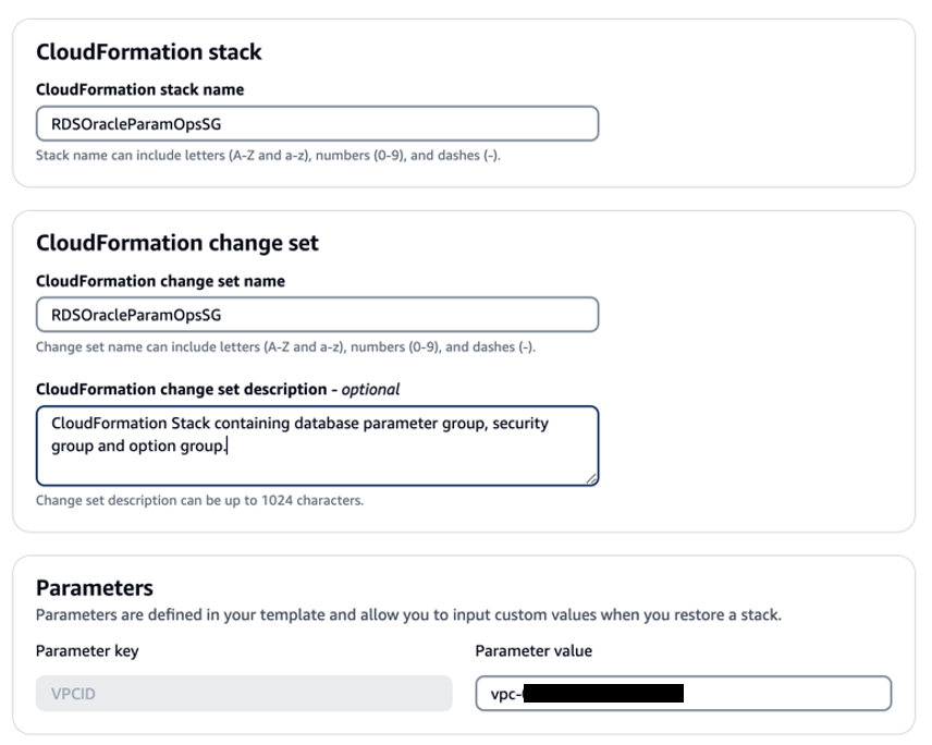 AWS CloudFormation stack restore from AWS Backup