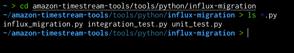 Amazon Timestream Tools repository navigation example