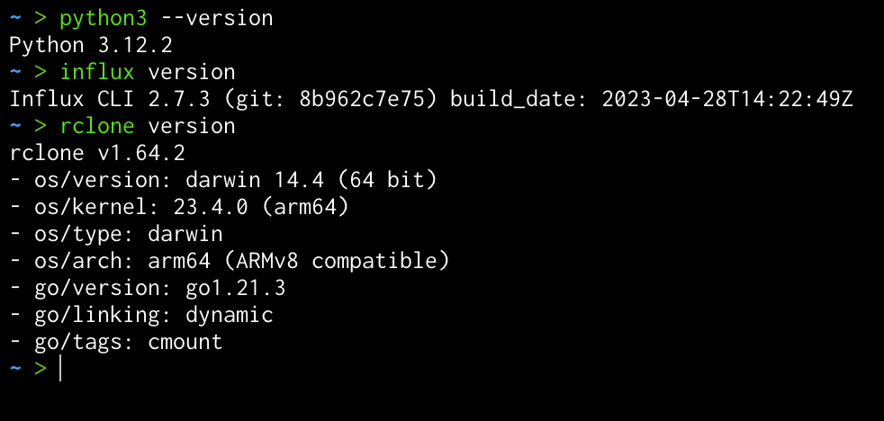 AWS InfluxDB migration script pre requisites