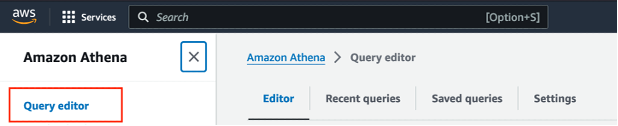 Figure 7. Athena Query Editor