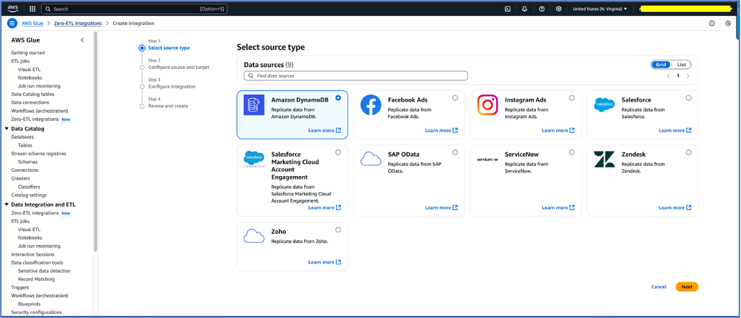 zETL Integration creation step-2