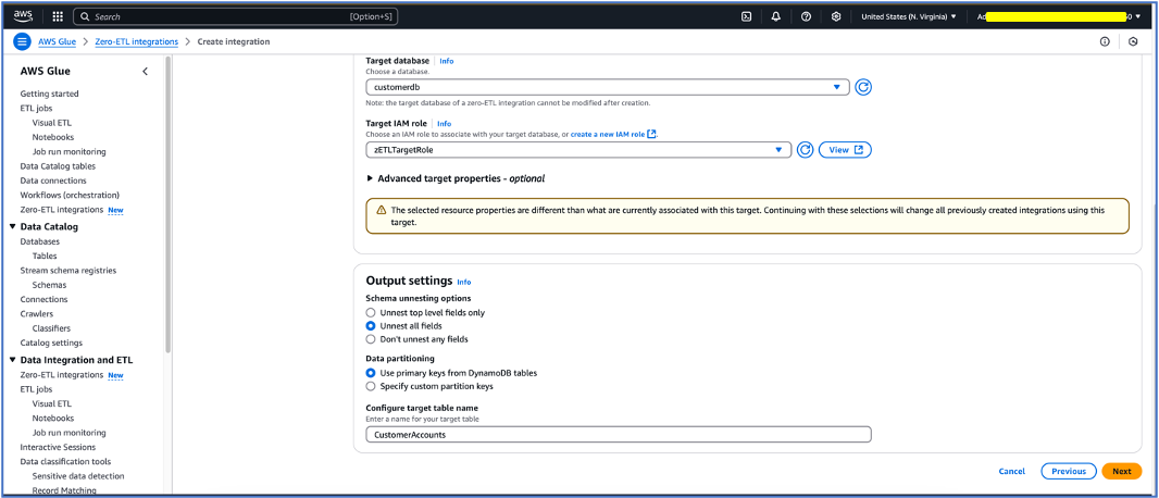 zETL Integration creation step-4