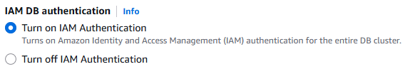 Neptune cluster IAM authentication setting with option to enable for entire DB cluster security