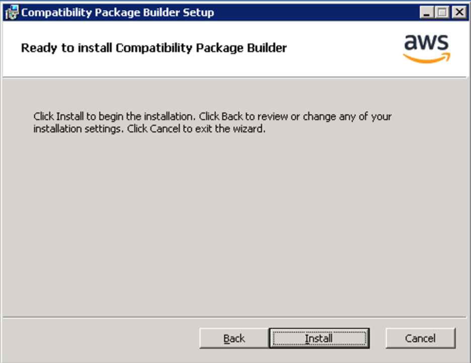 <alt_text: Begin installation>