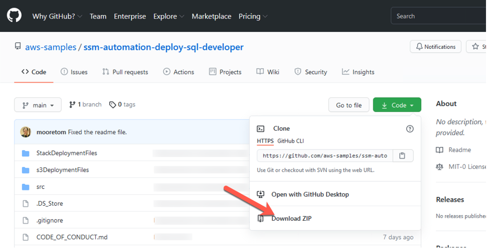 Downloading the automation tool.
