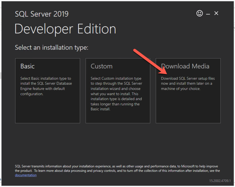 Downloading the install media.