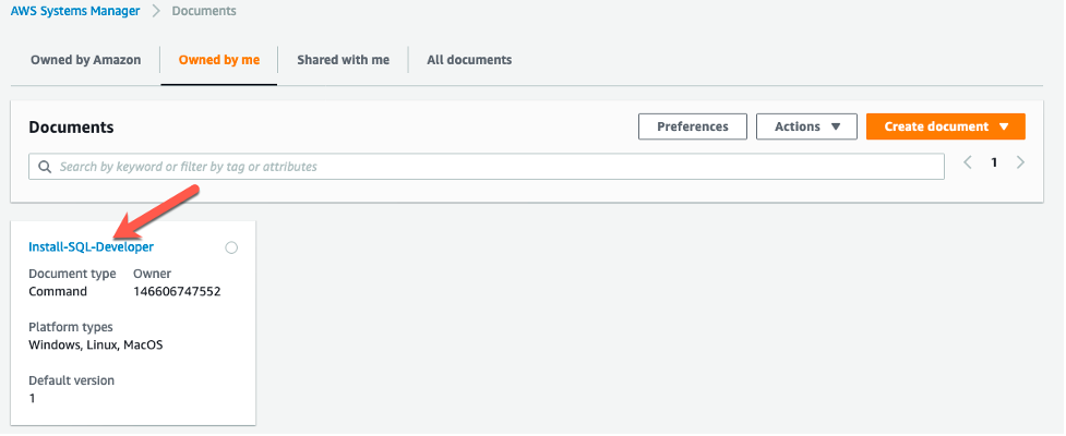 Selecting the deployment document.