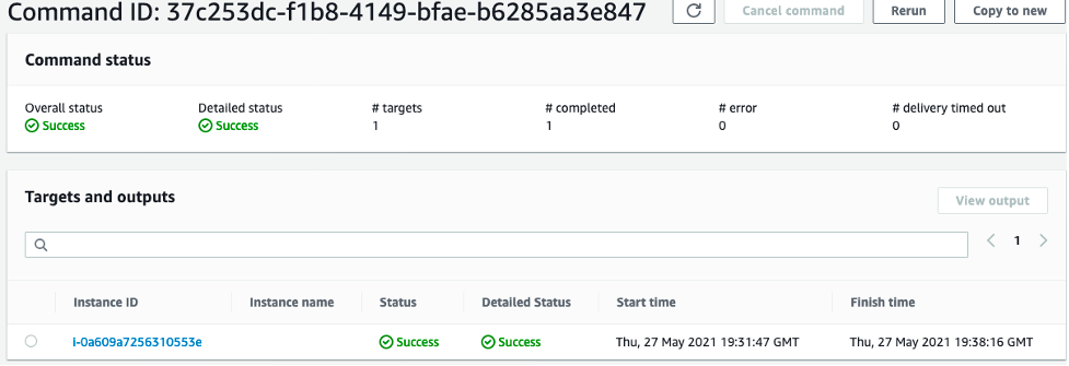 Deployment completed