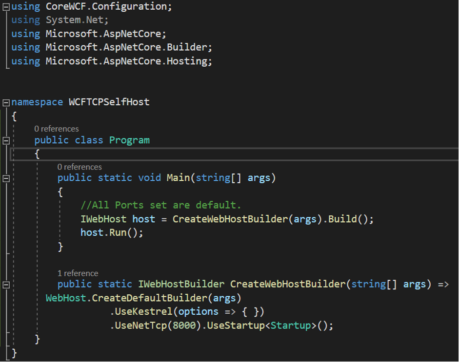 Ported WCFCore program file