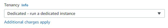 Choosing Dedicated Tenancy in the Launch Instance Wizard
