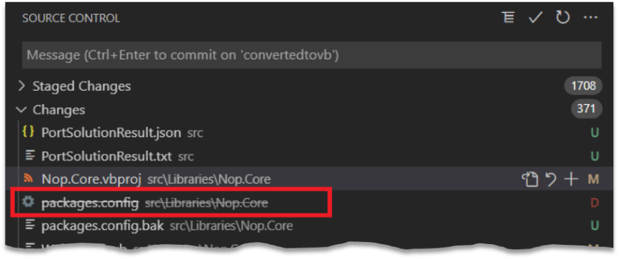 Deleted packages.config