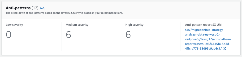 Anti-patterns UI on AWS console