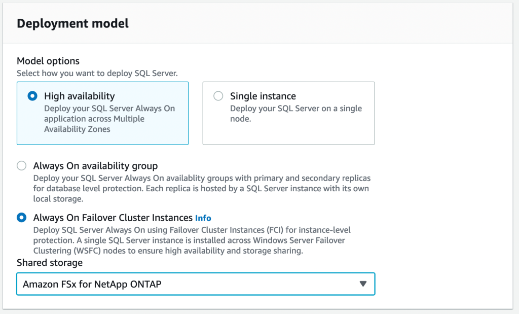 Figure 5 Deployment model screen