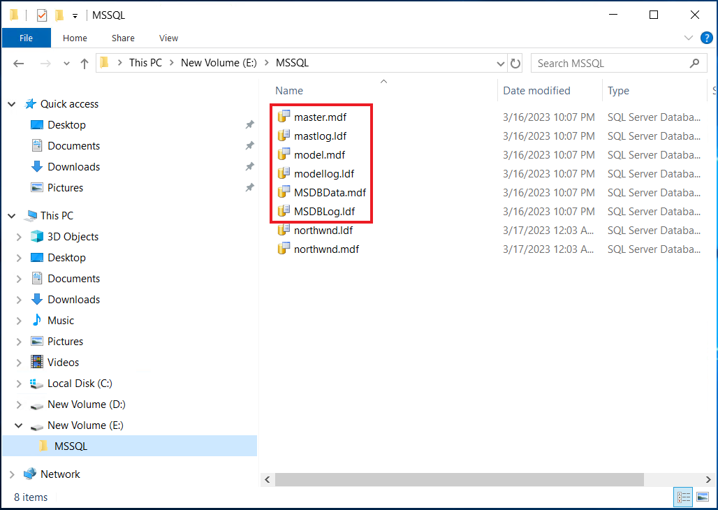 System database files copied non-root EBS volume