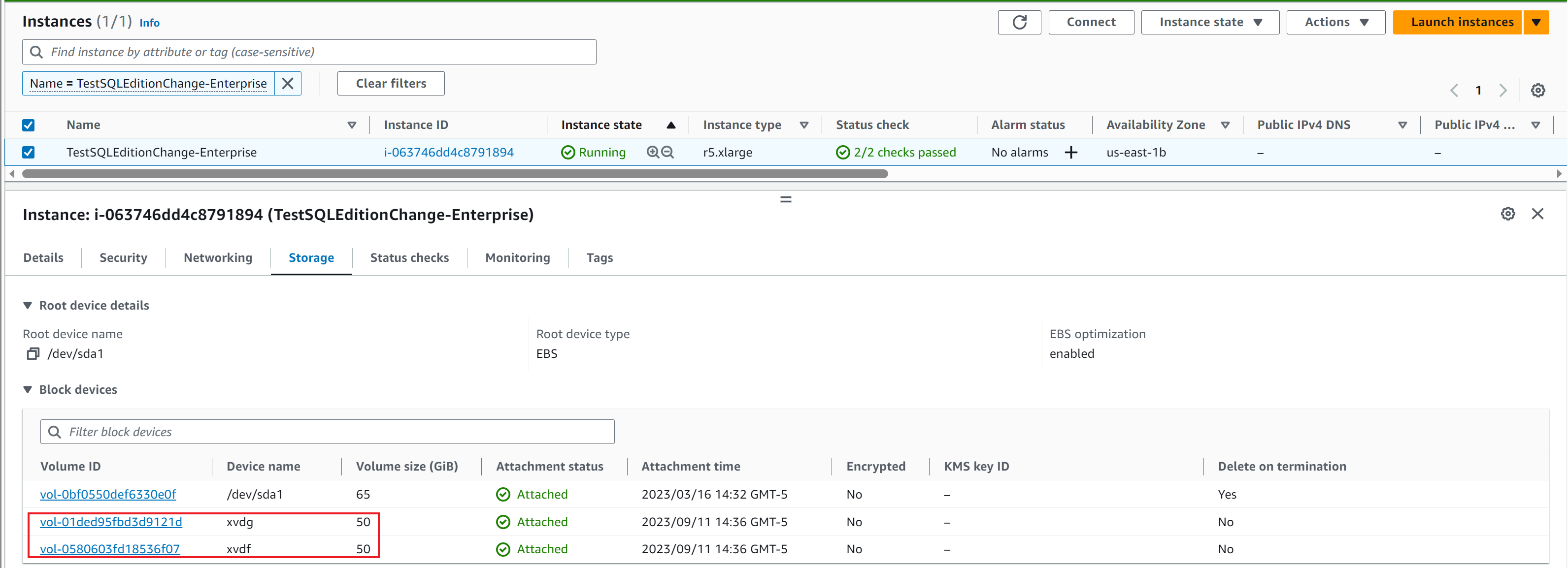 Non-root Amazon EBS Volume IDs from source Amazon EC2