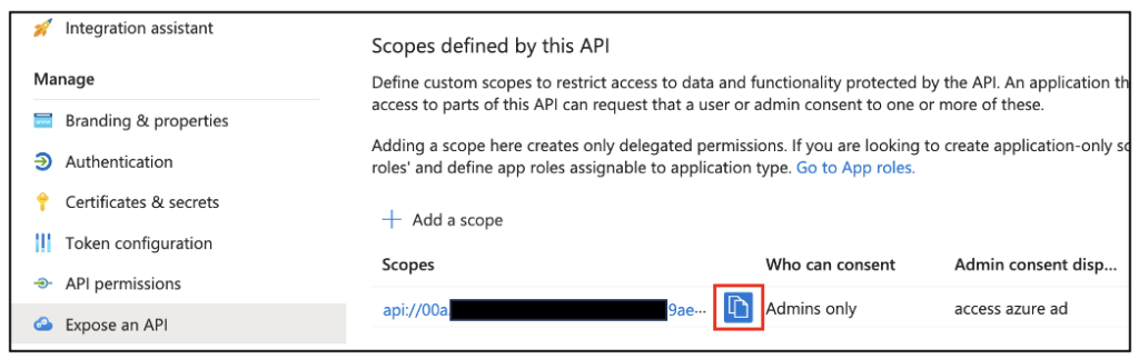 Entra ID custom scope value