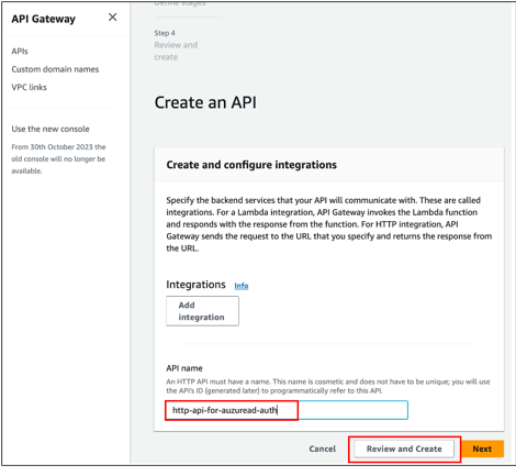 Create Amazon API Gateway API