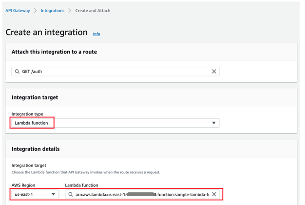 Create an Amazon API Gateway Integration