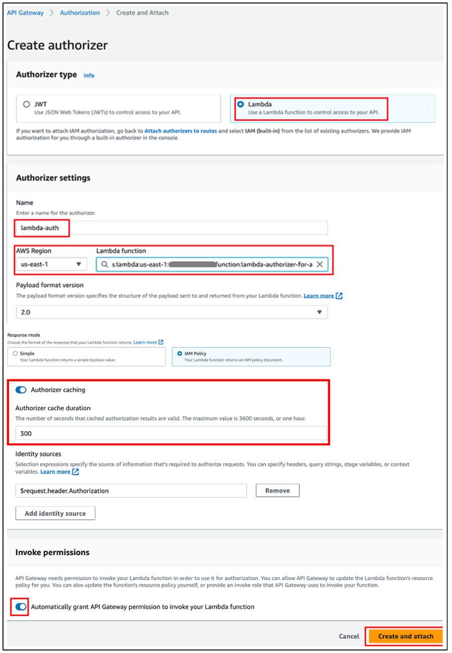 Amazon API Gateway authorizer setup