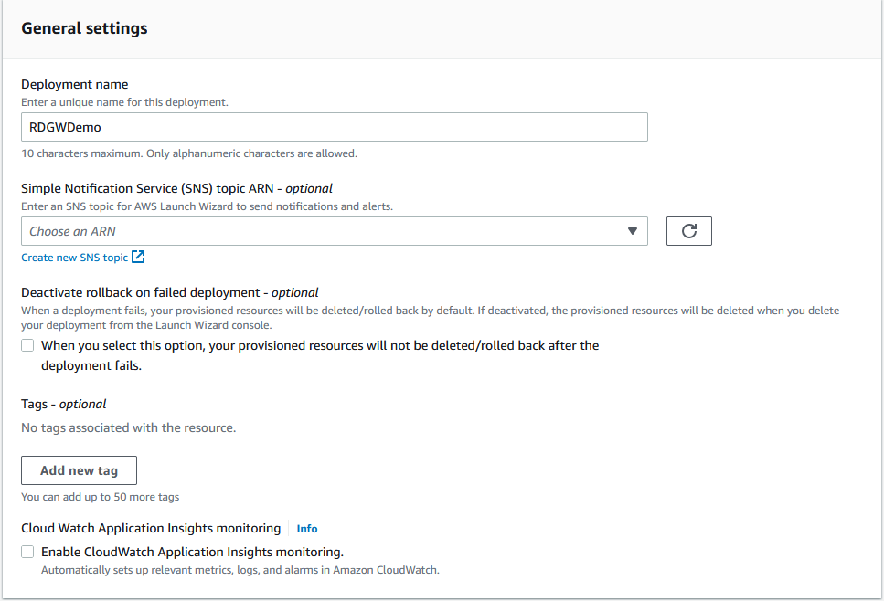 Figure 7: General Settings