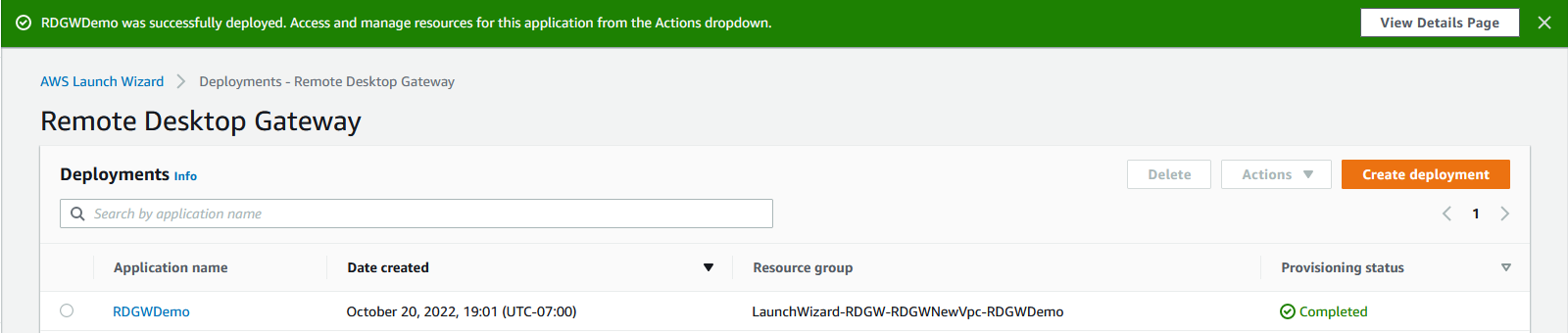 Figure 17: Deployment Done.