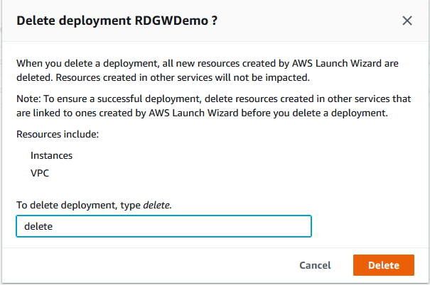 Figure 22: Deletion confirmation