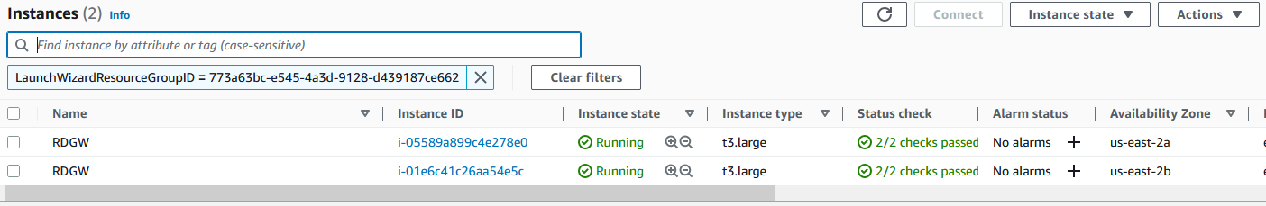Figure 4: Resource Group filter