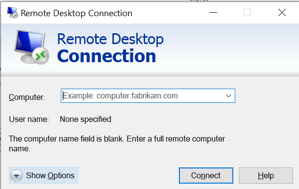 Figure 16: RDP options