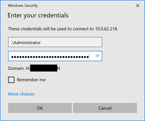 Figure 20: Private instance login prompt