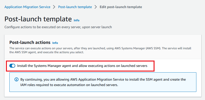 Activating post-Launch actions