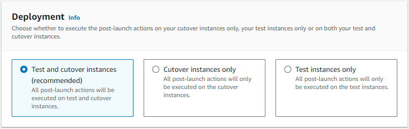 Deploying post-launch actions