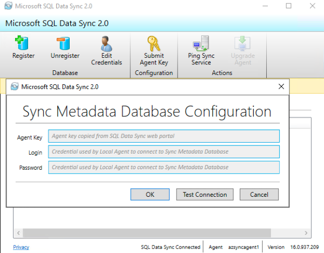 Sync Metadata Database Configuration