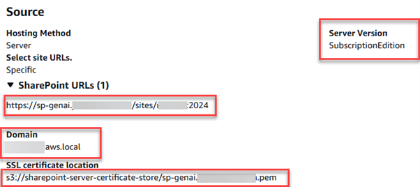 Figure 8 – Amazon Q Business Application Source configuration