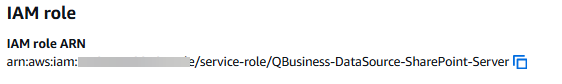 Figure 12 – Amazon Q Business data source IAM role configuration