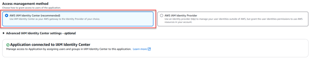 Figure 4 – Amazon Q Business Access management Configuration