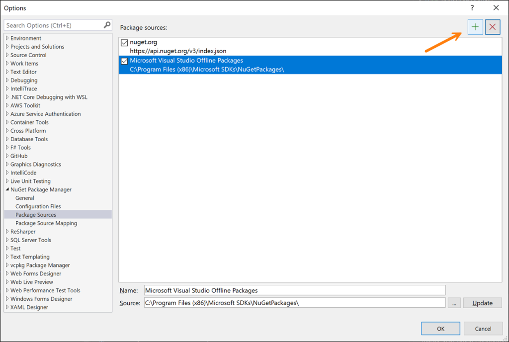 Image 5 - Adding a new package source